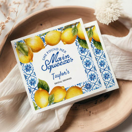 サマー レモン ブライダル シャワー ペーパー ナプキン スタンダードカクテルナプキン