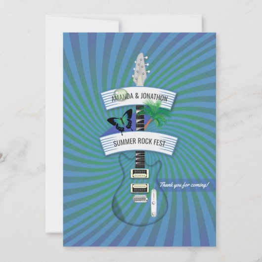 サマー・ロック・フェスティバル・ウェディング サンキューカード (正面)