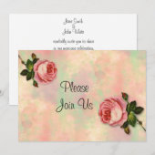 サマー ローズ ウェディング 招待状 (正面/裏面)