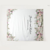 サマー ローズ ガーデン フラワーフォト バックドロップ タペストリー (正面(横))