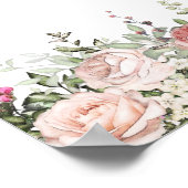 サマー ローズ ガーデン ブライダル シャワー ウェルカム サイン (角)