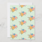 サマー ワイルドフラワー ウェディング インビテーション (裏面)