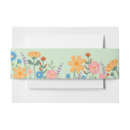 サマー ワイルドフラワー ウェディング インビテーション ベリーバンド 招待状ベリーバンド