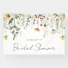 サマー ワイルドフラワー フィールド ブライダル シャワー 横断幕