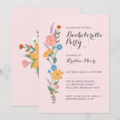 サマー ワイルドフラワー ブライズメイド パーティー 招待状 (正面/裏面)