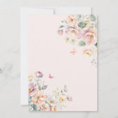 サマー ワイルドフラワー リース ブライダルシャワーの招待状 招待状 (裏面)