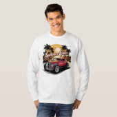 サマー ヴァイブス クラシックカー Tシャツ (正面フル)