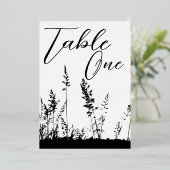 サマー ヴァイブ ブラック/ゴールド フォイル テーブル ワン 箔招待状 (立ち正面)