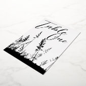 サマー ヴァイブ ブラック/ゴールド フォイル テーブル ワン 箔招待状 (回転した状態)