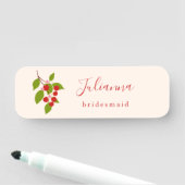 サマー ヴィンテージ レッド チェリー カスタム ブライズメイド ギフト 名札 (インサイチュ)