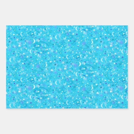 サマー〔占星術の〕十二宮図トリオジェミニがんレオ ラッピングペーパーシート (正面2)