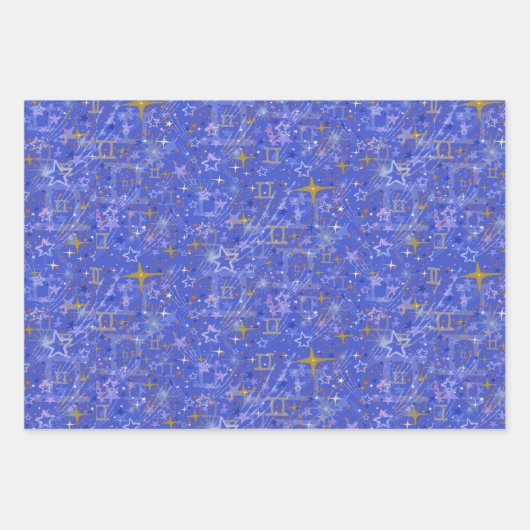 サマー〔占星術の〕十二宮図トリオジェミニがんレオ ラッピングペーパーシート (正面)