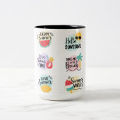 サマー&楽しむハローサン&サマーアイスクリームマグカップ ツートーンマグカップ (中央)