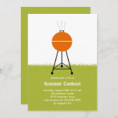 サマー BBQ クックアウト パーティー 招待状 (正面/裏面)