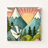 サマー Trails - 山の松に優しいバッドガ― ノートブック (裏面)