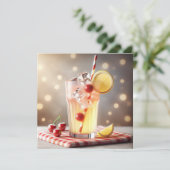 サマーBBQパーティーレモネード 招待状 (スタンド正面)