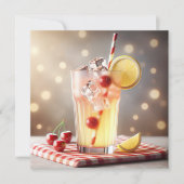 サマーBBQパーティーレモネード 招待状 (正面)