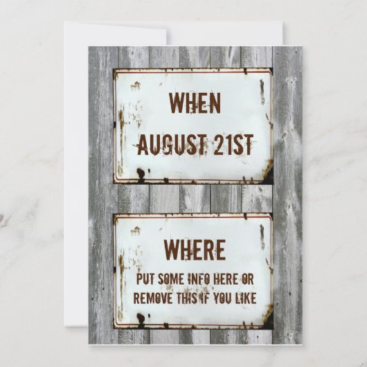 サマーBBQ招待状 招待状 (裏面)