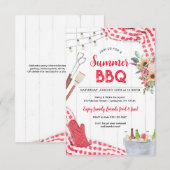 サマーBBQ招待状 招待状 (正面/裏面)