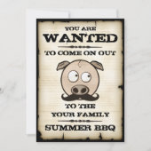サマーBBQ ヒゲ豚 ご招待状 招待状 (正面)