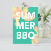 サマーBBQ 明るい花 招待状 (スタンド正面)