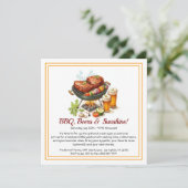 サマーBBQ & Beerパーティの招待状 – バックヤード調理師 シーズンカード (スタンド正面)