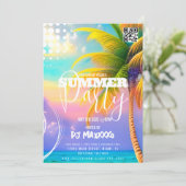 サマーDJイベントビーチパーティークラブフライヤーC 招待状 (スタンド正面)