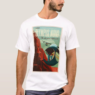 サミットオリンパスモンズツアースペースxレトロ火星ズコロニー  tシャツ