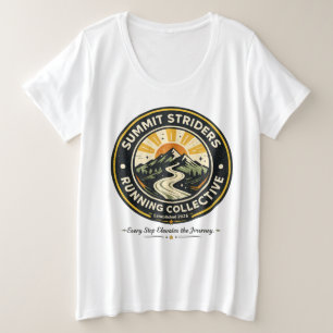サミットストライダーズ ヴィンテージ トレイルランニング バッジTシャツ プラスサイズTシャツ