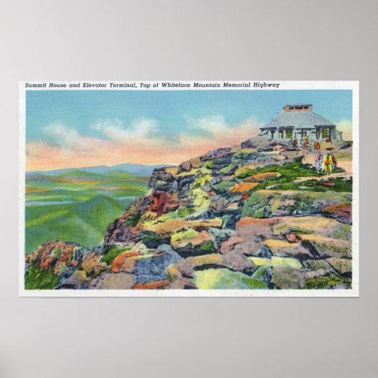 サミットハウス、エレベータターミナルのビュー ポスター (正面)