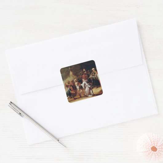 サミュエルはアガグを殺し、アマレクの王 スクエアシール (封筒)