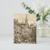 サミュエルプートストラスブール通りシーンヴィンテージ1915 ポストカード (スタンド正面)