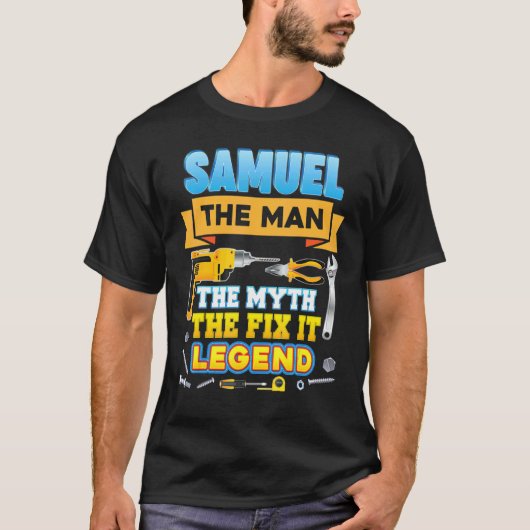 サミュエル男の神話は伝説の父の日メカを修正 Tシャツ (正面)