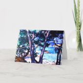 サミュエル絵画・ペプレの青い水、アンティーブ カード (正面)