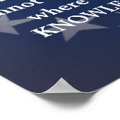 サミュエル・アダムス引用文の無知と知識 ポスター (角)