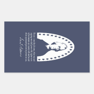サミュエル・アダムス引用文- Patriotic Stickers 長方形シール