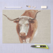 サミュエル・コルマン |牛または牛の頭 – 1871 薄葉紙 (クラフト)