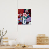 サミュエル・ジョン・ペプロー・ピンクのバラ中国のス花瓶 ポスター (キッチン)