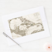サミュエル・ダンによる西インディの地図(1774) 長方形シール (封筒)
