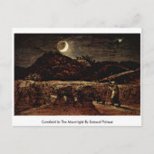 サミュエル・パーマーの月明かりの中のコーンフィールド ポストカード (正面)