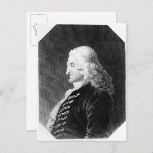 サミュエル・フリーマンが刻んだヘンリー・フィールディング ポストカード (正面/裏面)