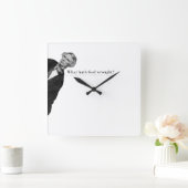 サミュエル・モース・コードミーム – 神の仕業は? スクエア壁時計 (ホーム)