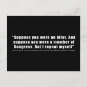 サミュエル・L・クレメンスによる議会の愚かな引用文 ポストカード (正面)