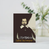 サミュエルde Champlain Landの検査官 ポストカード (スタンド正面)