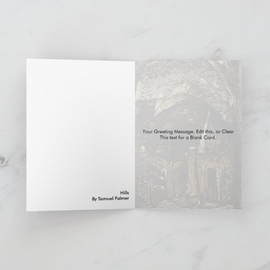 サミュエルPalmer著丘 カード (内部)