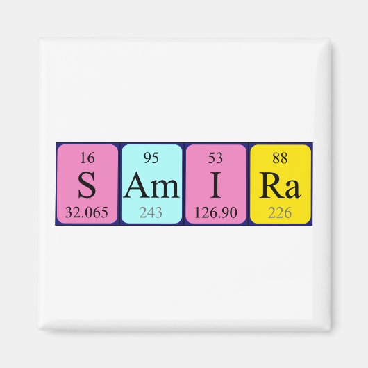 サミラ周期表名磁石 マグネット (正面)