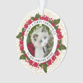 サミーが初めてとる永遠のクリスマス猫写真オーナメント オーナメント (正面)