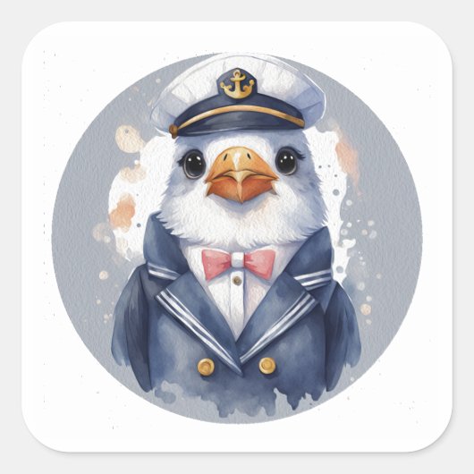 サミークラシック丸ステッカー スクエアシール (正面)