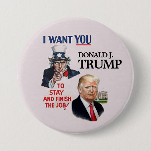 サムおじさんがドナルド·トランプ2020を欲しがる 缶バッジ