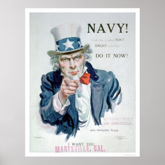 サムおじさんが呼んでる!Enlist Navy(US02148B) ポスター (正面)